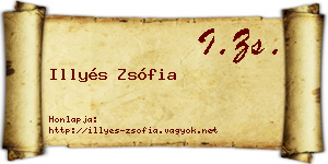 Illyés Zsófia névjegykártya