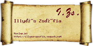 Illyés Zsófia névjegykártya